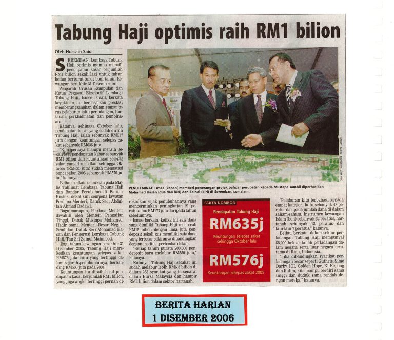 TABUNG HAJI OPTIMIS RAIH RM1 BILION