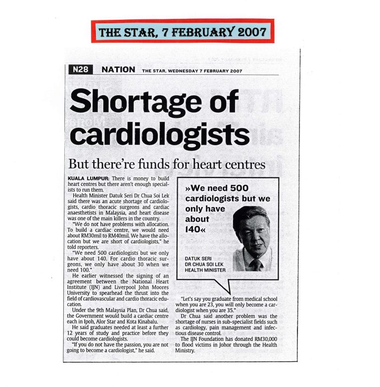SHORTAGE OF CARDIOLOGISTS
